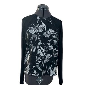 Lole Floral Athletic Long Sleeve Tee with Thumb Holes
